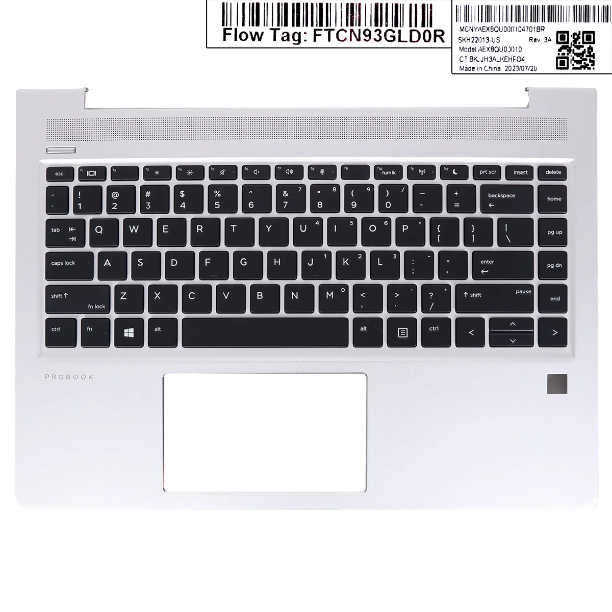 Picture of HP ProBook 440 G6 US  BLACK KEYBOARD WITH COMPLETE TOP COVER Silver Palmrest